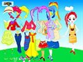 bunte Puppe dressup Spiel